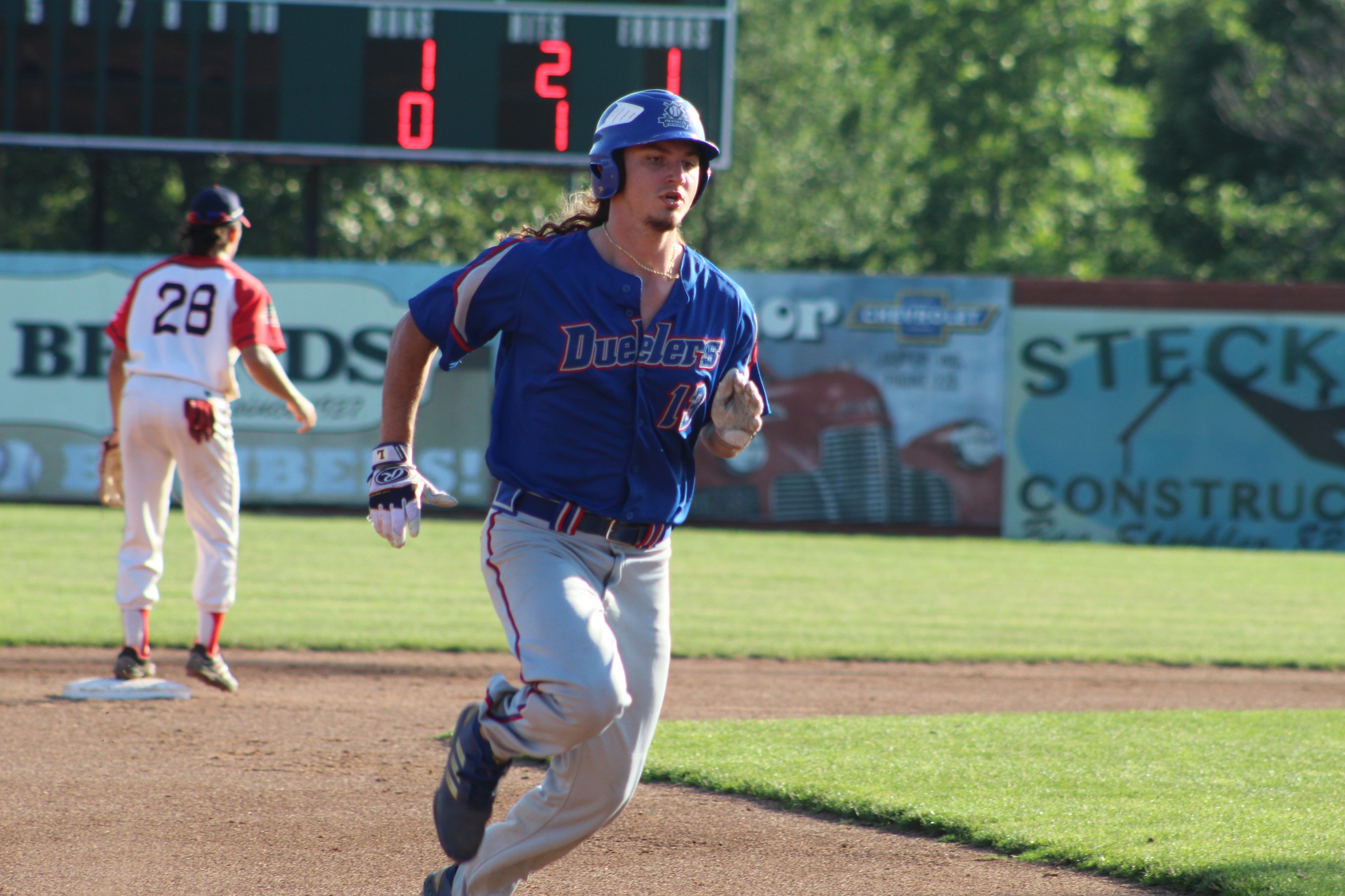 Curtis Collects Four Hits As Franklin Duelers Defeats Dubois County Bombers