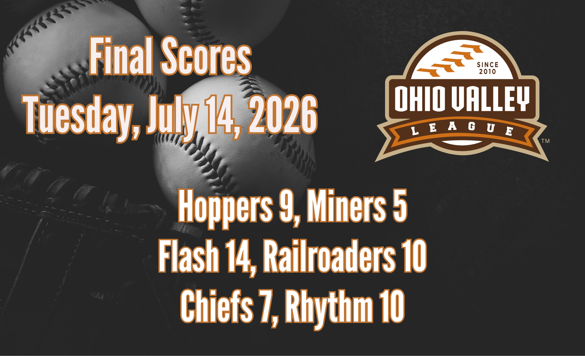 Game Results - Tuesday, July 14